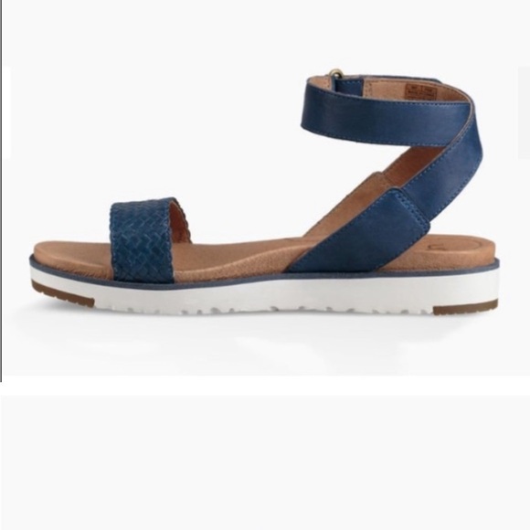 UGG Navy Blue Laddie Marino Sandals Size 7.5 - Picture 10 of 10